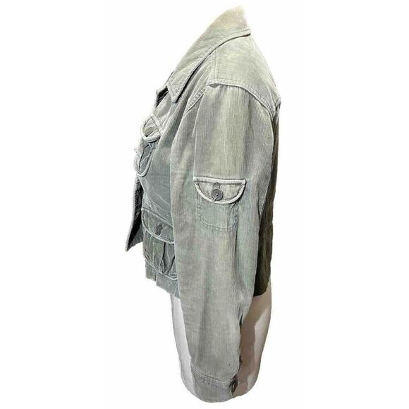 Aeropostale Limited Edition Corduroy Jacket Women's Size Large Light Green - Picture 4 of 10